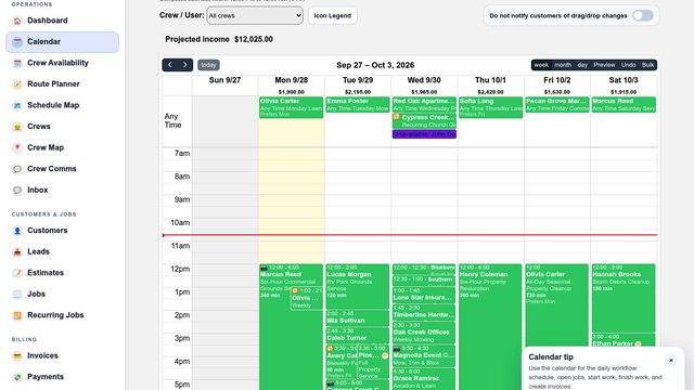 Calendar screenshot