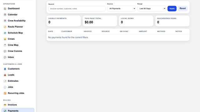Payments screenshot